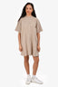 Acne Studios Taupe Cotton T-Shirt Dress Size S