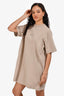 Acne Studios Taupe Cotton T-Shirt Dress Size S