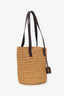Saint Laurent Brown Panier Raffia Small Bucket Bag