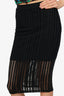 T By Alexander Wang Black Perforated Jersey Pencil Skirt Size X-Small