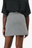 Christian Dior White/Black Houndstooth Wool Skirt Size 8 US