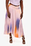 A.L.C. Purple/Orange Pleated Midi Skirt Size L