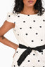 CH Carolina Herrera White Polka Dot Belted Dress Size 2