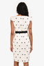 CH Carolina Herrera White Polka Dot Belted Dress Size 2