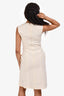 Fendi Cream Sleeveless Midi Dress Siz 38