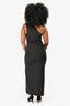 Won Hundred Black Silk One Shoulder Gown Size 38