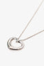 Tiffany & Co. Sterling Silver Small Open Heart Pendant Necklace