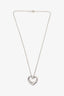 Tiffany & Co. Sterling Silver Small Open Heart Pendant Necklace