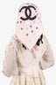 Pre-Loved Chanel™ Pink Silk CC Logo Scarf