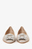 Manolo Blahnik Grey Satin Hangisi Flats Size 36