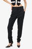 Saint Laurent Black Wool Tuxedo Pants Size 38