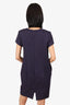 Maison Margiela Dark Purple Wool Short Sleeve Dress Size 46
