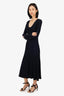 Proenza Schouler Navy Blue Rib Knit Midi Dress Size L