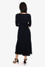 Proenza Schouler Navy Blue Rib Knit Midi Dress Size L