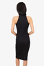 Torn By Ronny Kobo Black High Neck Sleevesless Body Con Midi Dress Size S