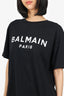 Balmain Black/White Logo T-shirt Size Medium