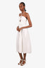 Ulla Johnson White Emmaline Halterneck Poplin Midi Dress Size 6