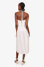 Ulla Johnson White Emmaline Halterneck Poplin Midi Dress Size 6