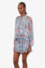 Zimmermann Blue/Multicolor Silk Floral Print Romper Size 2