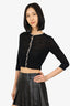 Pre-Loved Chanel™ 24B Black Knit Cardigan Size 34