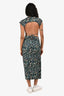 Isabel Marant Etoile Navy Printed 'Jeldia' Crop Top + Midi Skirt Set Size 38