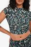 Isabel Marant Etoile Navy Printed 'Jeldia' Crop Top + Midi Skirt Set Size 38