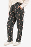 Isabel Marant Grey Floral Printed High Rise Pants Size 38