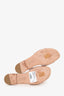 Christian Dior Rose Gold Metallic Canvas Crystal Embellished D-Way Flat Slides Size 36.5