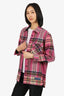 We11Done Pink Wool Plaid Jacket Size 46