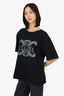 Celine Black Cotton Triomphe T-Shirt Size XS Mens
