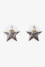 Pre-Loved Chanel™ 23S Silver Tone Crystal CC Star Earrings