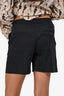 Theory Black Linen Blend Shorts Size 6