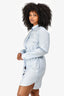 Stella McCartney Light Blue Cotton Poplin Cinched Waist Shirt Dress Size 44