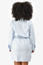 Stella McCartney Light Blue Cotton Poplin Cinched Waist Shirt Dress Size 44