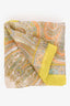 Yves Saint Laurent Vintage Lime Green Paisley Print Silk Square Scarf