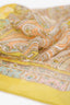 Yves Saint Laurent Vintage Lime Green Paisley Print Silk Square Scarf