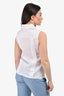 Pre-Loved Chanel™ 2017 White Linen Paris-Cuba Sleeveless Blouse Size 34