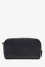 Dior 2021 Black Goatskin Double Saddle Pouch Crossbody