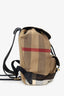 Burberry Beige/Black Canvas/Leather Nova Check Backpack