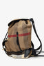 Burberry Beige/Black Canvas/Leather Nova Check Backpack