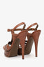 Saint Laurent Brown Leather Tribute Heels Size 36.5