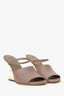 Fendi Taupe Leather 'Fendi First' Heels Size 36.5