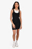 T By Alexander Wang Black/White Tank Mini Dress Size M