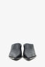 Balenciaga Black Leather Point Toe 'Tiaga' Heeled Mules Size 40