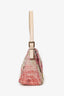 Fendi Beige/Pink Floral Zucchino Canvas Mama Forever Shoulder Bag