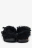 Sacai Black Fur Sandals Size 35