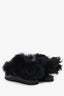 Sacai Black Fur Sandals Size 35