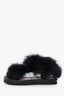 Sacai Black Fur Sandals Size 35