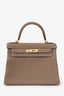 Hermès 2022 Etoupe Togo Leather Kelly II Retourne 28 with Strap