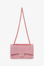 Pre-Loved Chanel™ 2021 Pink Tweed Medium Flap Shoulder Bag